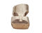 Ros Hommerson Thea Women's Platform Wedge Sandal - Gold Crinkle Leather - Front View