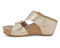 Ros Hommerson Thea Women's Platform Wedge Sandal - Gold Crinkle Leather - Inside View