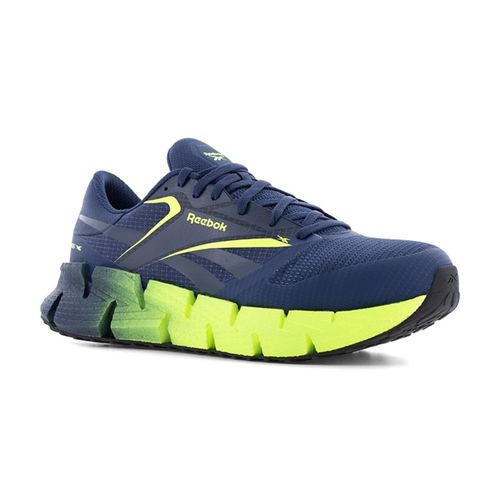 Reebok Men's RB3032 Blue and Lime FloatZig Work Composite Toe Athletic Shoes - Blue - angle main