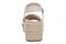 Vionic Saratoga Women's Wedge Comfort Espadrille Sandal - Cream/cameo Rose - Back