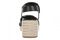 Vionic Saratoga Women's Wedge Comfort Espadrille Sandal - Black - Back