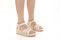 Vionic Saratoga Women's Wedge Comfort Espadrille Sandal - Cream/cameo Rose - Lifestyle
