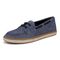 Vionic Bay womens Espadrilles Shoe - Dark Denim - Left angle