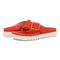 Vionic Uptown Marin Women's Platform Thong Sandal - Cherry Tomato - pair left angle