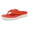 Vionic Uptown Marin Women's Platform Thong Sandal - Cherry Tomato - Left angle