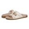 Vionic Women's Elara Comfort Slide Sandals - Ivory - pair left angle