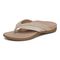 Vionic Shore Women's Orthotic Supportive Comfortable Flip-Flop Sandal - Natural/gold - Left angle