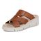Vionic Uptown Sunset Women's Slide Sandal - Tan - Left angle