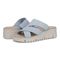 Vionic Uptown Sunset Women's Slide Sandal - Blue Mist - pair left angle