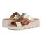Vionic Uptown Sunset Women's Slide Sandal - Tan/gold - pair left angle