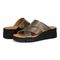 Vionic Uptown Sunset Women's Slide Sandal - Gunmetal - pair left angle