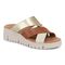 Vionic Uptown Sunset Women's Slide Sandal - Tan/gold - Angle main