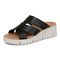 Vionic Uptown Sunset Women's Slide Sandal - Black - Left angle