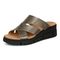Vionic Uptown Sunset Women's Slide Sandal - Gunmetal - Left angle