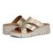 Vionic Uptown Sunset Women's Slide Sandal - Gold - pair left angle