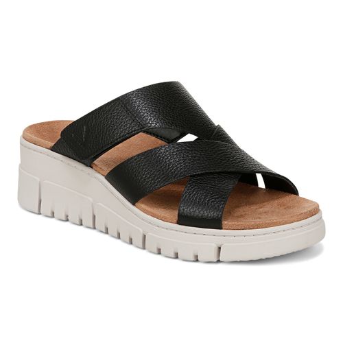 Vionic Uptown Sunset Women's Slide Sandal - Black - Angle main