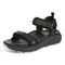Vionic Walk Max Wanderer womens Quarter/Ankle/T-Strap Sandal - Black - Left angle