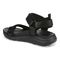 Vionic Walk Max Wanderer mens Quarter/Ankle/T-Strap Sandal - Black - Back angle