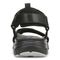 Vionic Walk Max Wanderer mens Quarter/Ankle/T-Strap Sandal - Black - Back