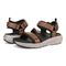 Vionic Walk Max Wanderer mens Quarter/Ankle/T-Strap Sandal - Hazelnut - pair left angle
