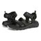 Vionic Walk Max Wanderer mens Quarter/Ankle/T-Strap Sandal - Black - pair left angle