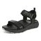 Vionic Walk Max Wanderer mens Quarter/Ankle/T-Strap Sandal - Black - Left angle