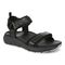 Vionic Walk Max Wanderer mens Quarter/Ankle/T-Strap Sandal - Black - Angle main
