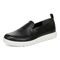 Vionic Uptown Willa womens Slip On/Loafer/Moc Shoe - Black Tumbled Leather - Left angle