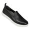 Vionic Uptown Willa womens Slip On/Loafer/Moc Shoe - Black Tumbled Leather - UPTOWN WILLA-J3220L1002-BLACK-13fl-med