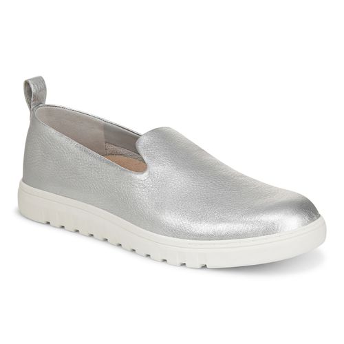 Vionic Uptown Willa womens Slip On/Loafer/Moc Shoe - Silver - Angle main