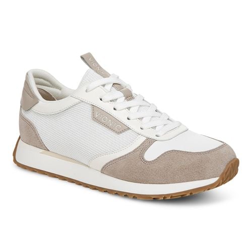 Vionic Monarch Women's Comfort Sneaker - White/cobblestone - Angle main