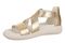 Vionic Harmony Rx Women's T-Strap Recovery Sandal - Gold - Left angle