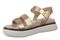 Vionic Solana Women's Adjustable Slide Platform Sandal - Gold - Left angle