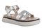Vionic Solana Women's Adjustable Slide Platform Sandal - Silver - Angle main
