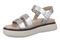 Vionic Solana Women's Adjustable Slide Platform Sandal - Silver - Left angle