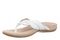Vionic Bella Braid Women's Thong Orthotic Arch Support Sandal - White - Left angle