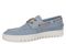 Vionic Uptown Boat Men's Slip On Loafer Comfort Shoe - Vintage Blue Haze - Left angle