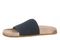 Vionic Evie Knit Women's Comfortable Supportive Slide Sandal - Dark Denim - Left angle
