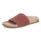 Vionic Evie Knit Women's Slide Arch Supportive Sandal - Withered Rose - Left angle