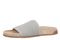 Vionic Evie Knit Women's Comfortable Supportive Slide Sandal - Vapor Grey/silver - Left angle