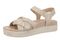Vionic Rosa Women's Platform Slide Sandal - Gold - Left angle