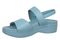 Vionic Fay Women's Comfort Platform Sandal with Arch Support - Captains Blue - Left angle