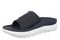 Vionic Rebound Unisex Recovery Slide Sandals - Comfort & Support - Navy/White - Left angle