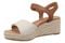 Vionic Sable Women's Platform Wedge Sandal  - Cream/Tan - Left angle