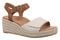 Vionic Sable Women's Platform Wedge Sandal  - Cream/Tan - Angle main