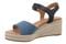 Vionic Sable Women's Platform Wedge Sandal  - Denim - Left angle