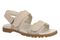 Vionic Cassidy Women's Adjustable Strap Sandal - Gold Linen Metal Leather - Angle main