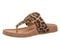 Vionic Emma Women's Thong Sandal with Arch Support - Tan Leopard - Left angle