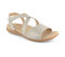 Strive Coral Women's Elegant Summer Sandal -  Coral Latte Angled Beige