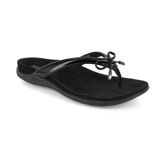 Strive Island Women\'s Stylish Comfort Sandal - Black - Angle